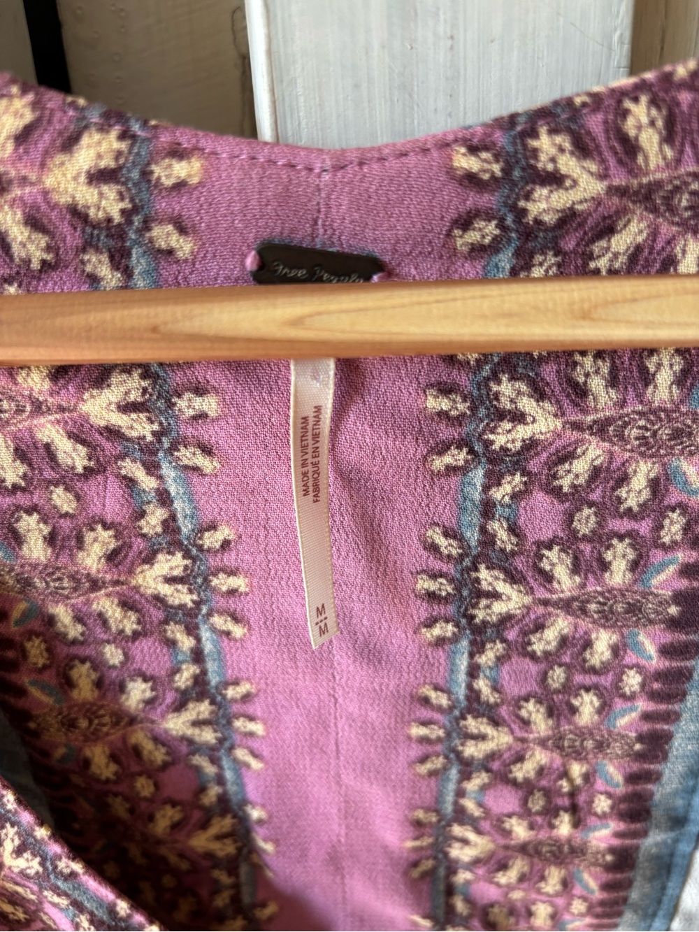 Free people Boho Floral Lemon Print Women’s Kimono Jacket - Yellow & Purple - Picture 2 of 4